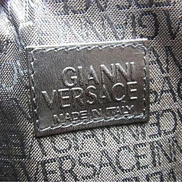 Versace (Authentic) Brown Leather Document Holder Top Handle Vintage Bag, VGUC - Picture 7 of 10